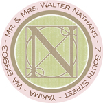 Name Doodles - Round Address Labels/Stickers (Architect Pink)